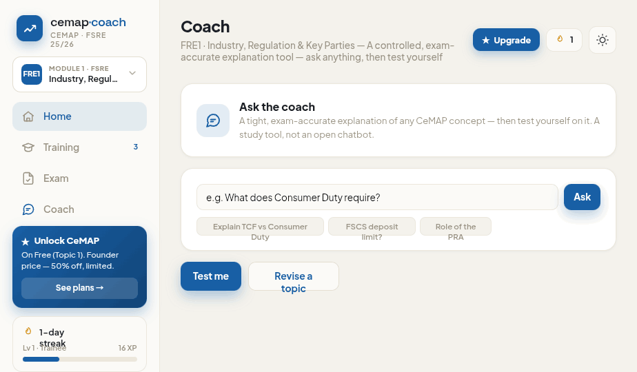 Coach screen
